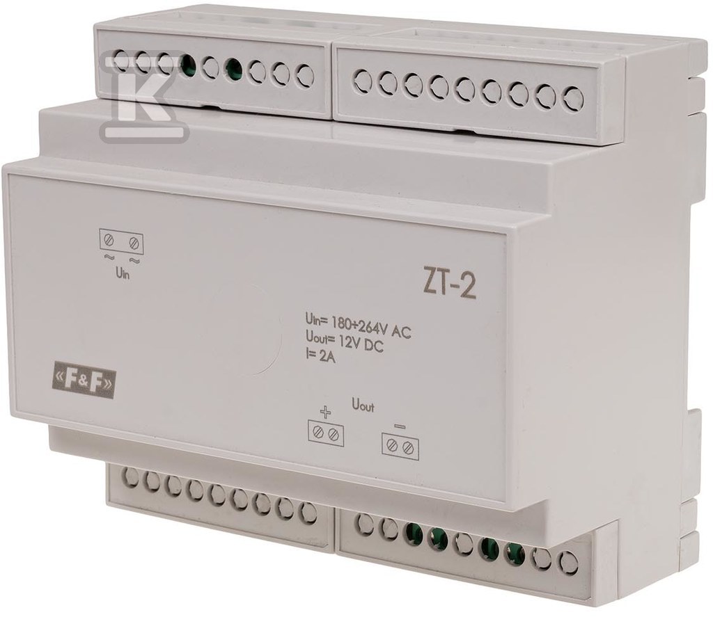 Zasilacz transformatorowy ze stabilizatorem impulsowym zt-2 12v dc 2a ZT-2 - obrazek 1