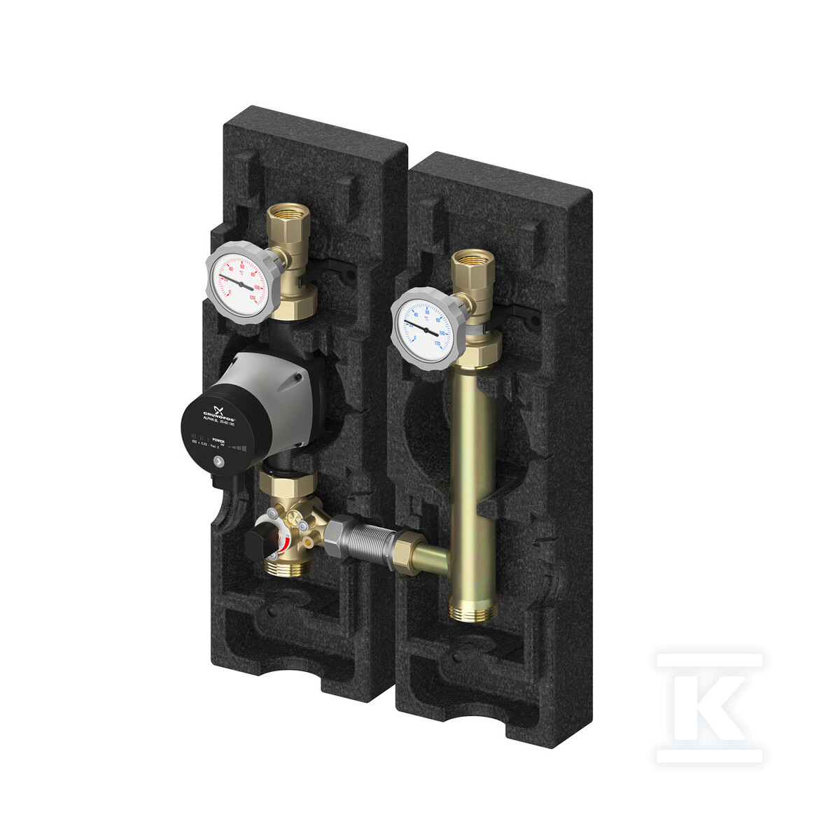 Grupa pompowa MeiFlow M MK 1 1/4" z mieszaczem dla większych przepływów z pompą Grundfos Alpha 2 32-60? MEIH-66834.35 - obrazek 1