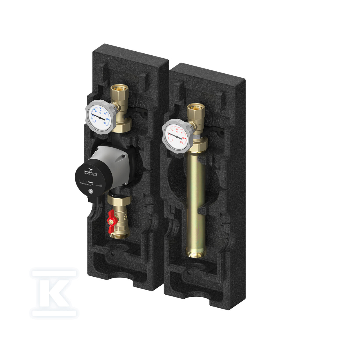 Grupa pompowa MeiFlow M UK 1 1/4" bez mieszacza z pompą Grundfos Alpha 2 32-40? MEIH-66814 - obrazek 1