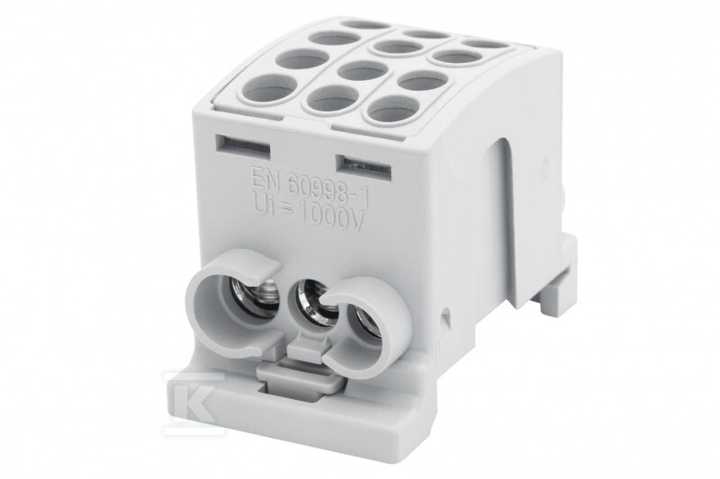 Zacisk HLK 100A-3 (1×25,2×16 / 1×25,2×16) – szary F2.0362
