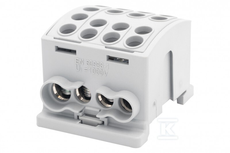 Zacisk HLK 100A-4 (1x25,3x16 / 1x25,3x16) - szary F2.0367 - obrazek 1