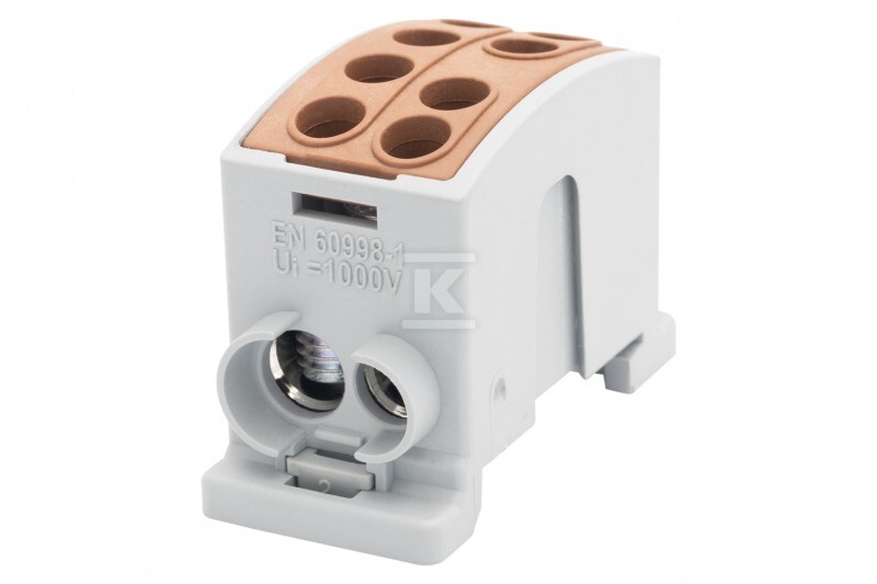 Zacisk HLK 125A-2 (1x35,1x25 / 1x35,1x25) - brązowy F2.0371 - obrazek 1