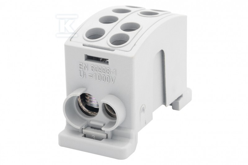 Zacisk HLK 125A-2 (1×35,1×25 / 1×35,1×25) – szary F2.0372