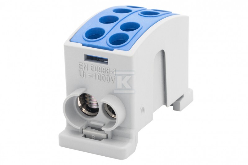 Zacisk HLK 125A-2 (1x35,1x25 / 1x35,1x25) - niebieski F2.0373 - obrazek 1