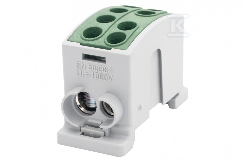 Zacisk HLK 125A-2 (1x35,1x25 / 1x35,1x25) - zielony F2.0374 - obrazek 1