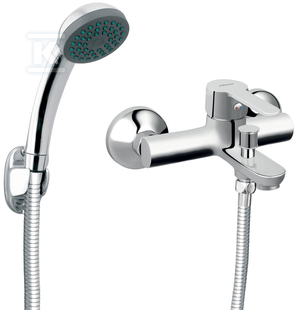 Bateria wannowa SAVIO z zestawem natryskowym, chrom BSV11 - obrazek 1