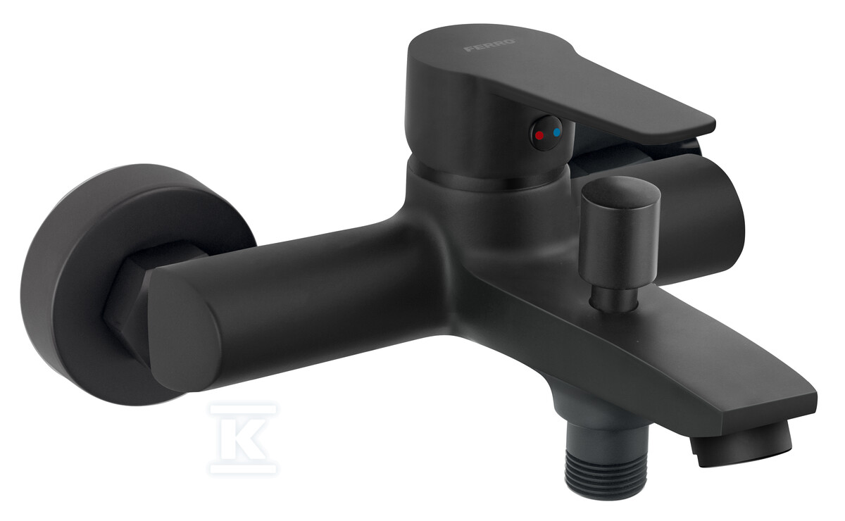 Bateria wannowa RITTO BLACK bez zestawu natryskowego, czarny BTR1BL - obrazek 1