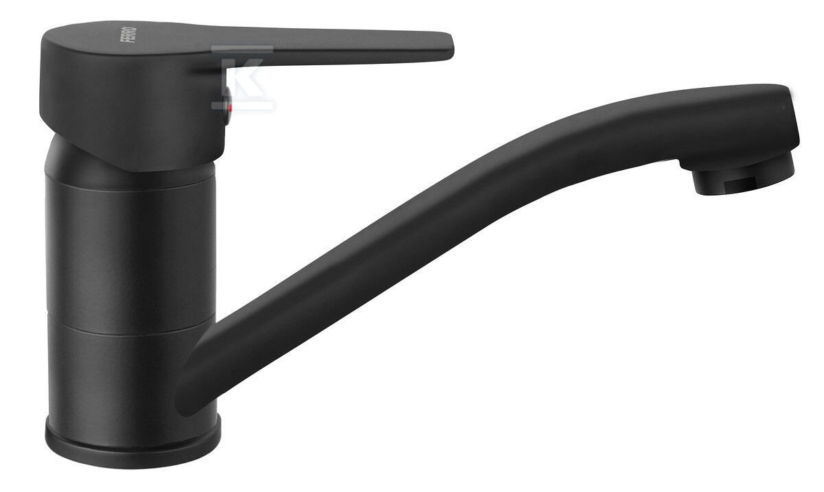 Bateria umywalkowa RITTO BLACK stojąca z obrotową wylewką, czarny BTR2ABL - obrazek 1