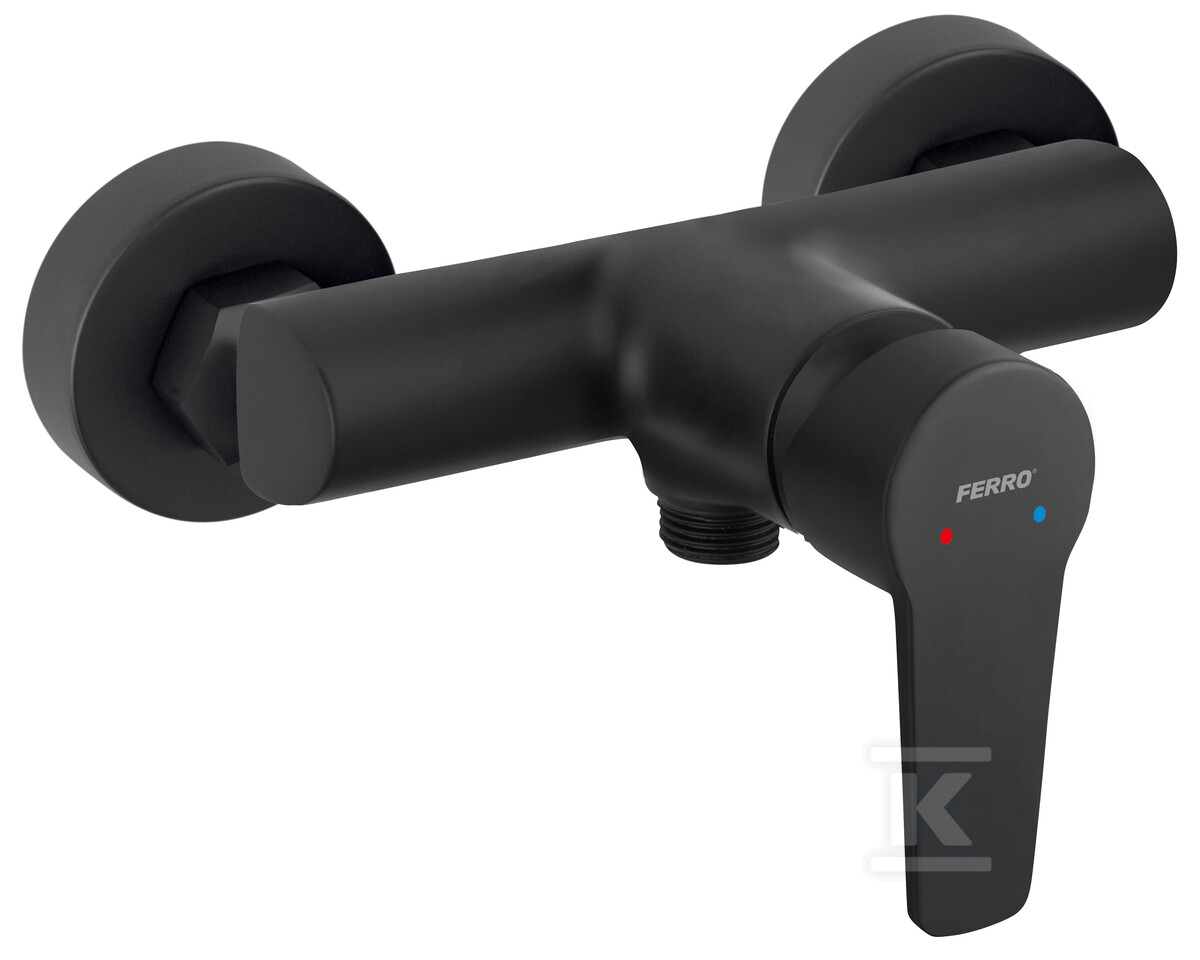 Bateria natryskowa RITTO BLACK bez zestawu natryskowego, czarny BTR7BL - obrazek 1