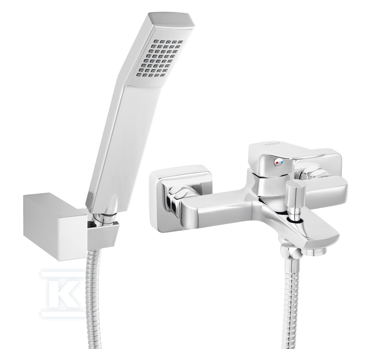 Bateria wannowa VITTO VERDELINE z zestawem natryskowym, chrom BVI11VL - obrazek 1