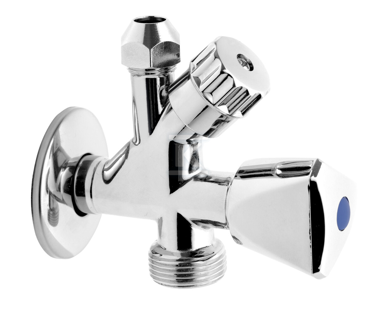 Zawór kątowy Kombi 1-2" x 1-2" x 3-4" CF5105 - obrazek 1