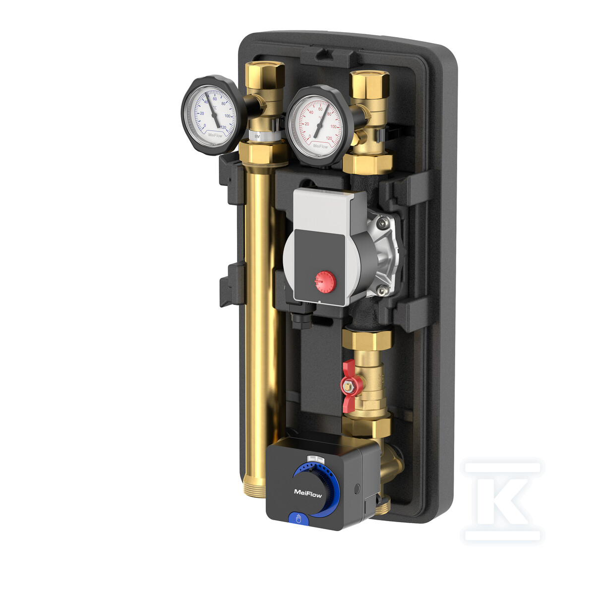 Grupa pompowa MeiFlow Top S MK 1" z mieszaczem bez siłownika, wersja długa L, pompa Grundfos Alpha 2.1 25-60? M66935.30 - obrazek 1