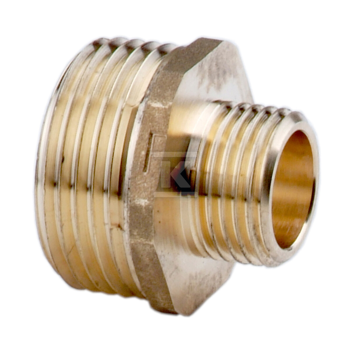 Nypel redukcyjny mosiężny 1 1/2" x 1/2", żółty N21Z - obrazek 1