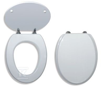 Deska sedesowa WC uniwersalna MDF biała WC/BILA - obrazek 1