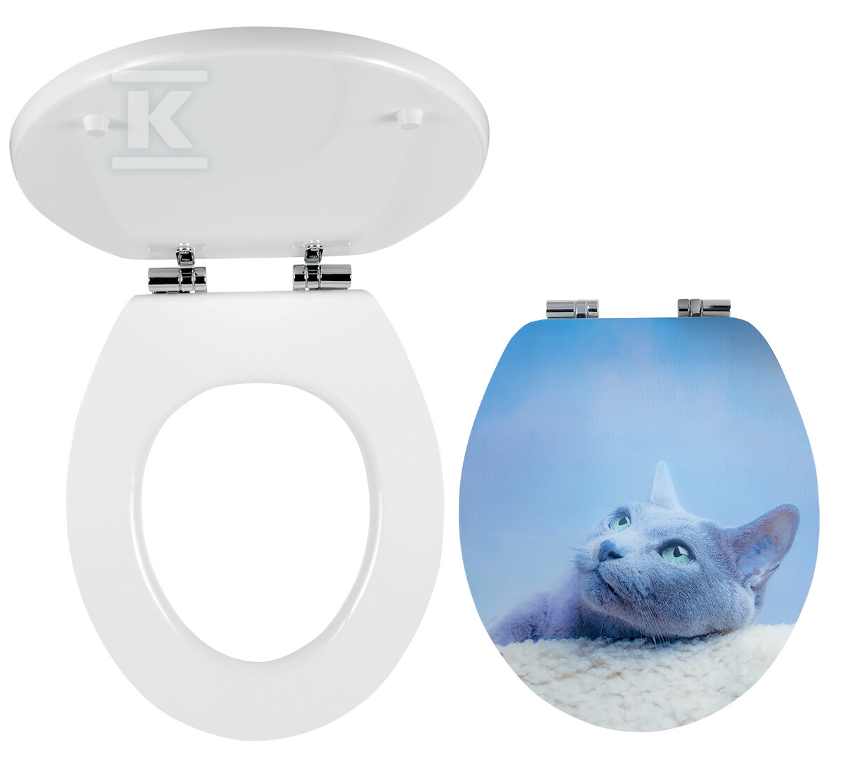 Deska sedesowa WC wolnoopadająca MDF kot WC/SOFT3D - obrazek 1