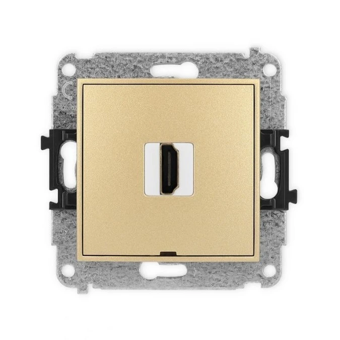 MINI Mechanizm gniazda pojedynczego HDMI 2.1, 8K, bez pola opisowego złoty 29MHDMIBO‑5 - obrazek 1