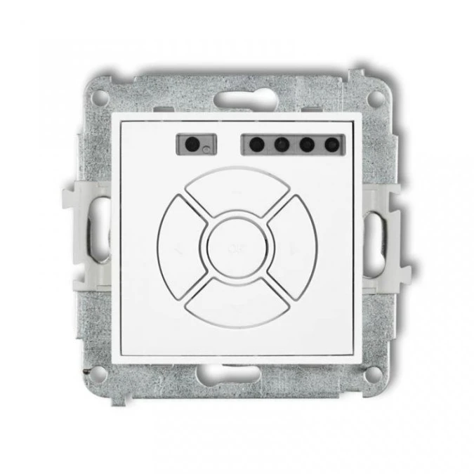 MINI Elektroniczny sterownik roletowy (przycisk centralny/dodatkowy) biały MSR‑6