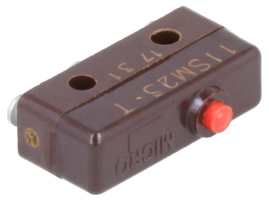 Mikroprzełącznik SNAP ACTION, z konfiguracją styków SPDT, siła przełączania 1,39N, 1A/125VAC, 1A/30VDC, 11SM23‑T - obrazek 1