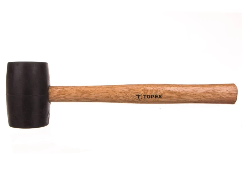 Młotek gumowy 450g śr. 58mm trzonek drewniany 02A344 - obrazek 1
