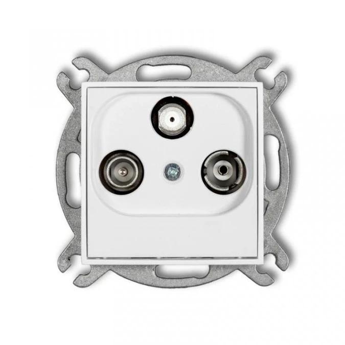 MINI Mechanizm gniazda abonenckiego RTV‑SAT końcowego 1,5dB biały mat 25MGS - obrazek 1