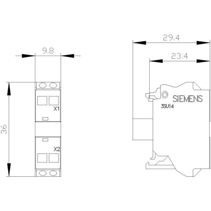 moduł LED ze zintegrowaną diodą LED AC/DC 6‑24V biały, przyłącze sprężynowe, do montażu do płyty czołowej 3SU1401‑1BG60‑3AA0 - obrazek 2