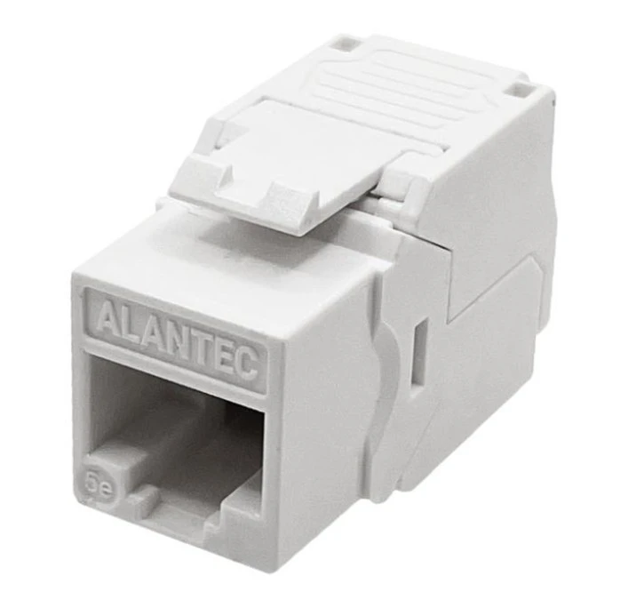 Moduł keystone RJ45 UTP kat.5e ekranowany beznarzędziowy SLIM biały Alantec - obrazek 1