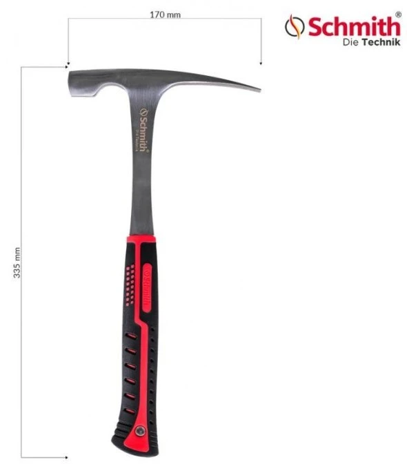 Młotek murarski typ reński monoblock Schmith - obrazek 3