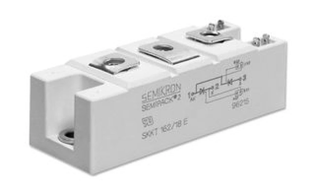 Moduł mieszany dioda‑tyrystor elektroizolowany 1,6kV 156A przyłącza śrubowe obudowa A22 SKKH 162/16, 07894130, 1‑248CSR