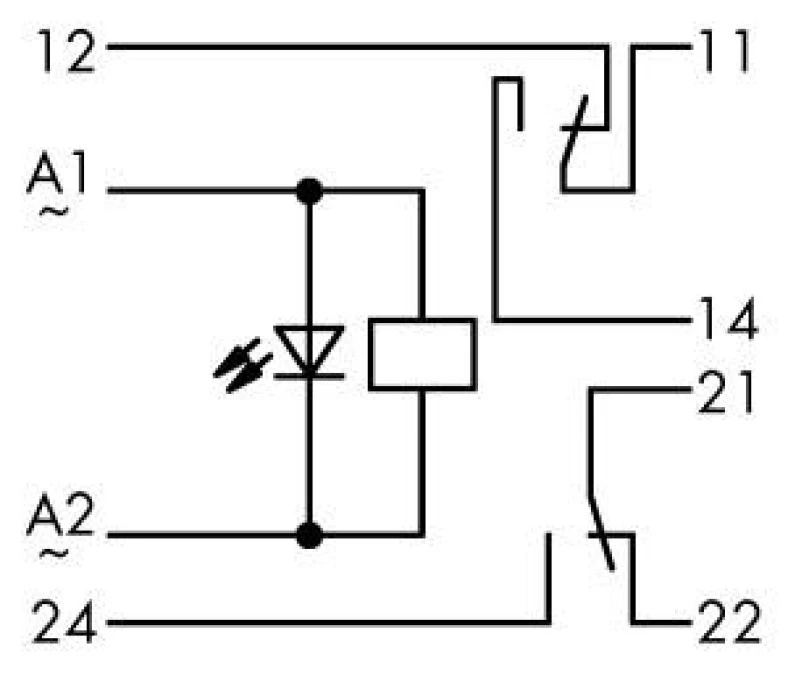 Moduł przekaźnikowy 20mm 230V AC 2p 286‑516 /1szt./ - obrazek 2