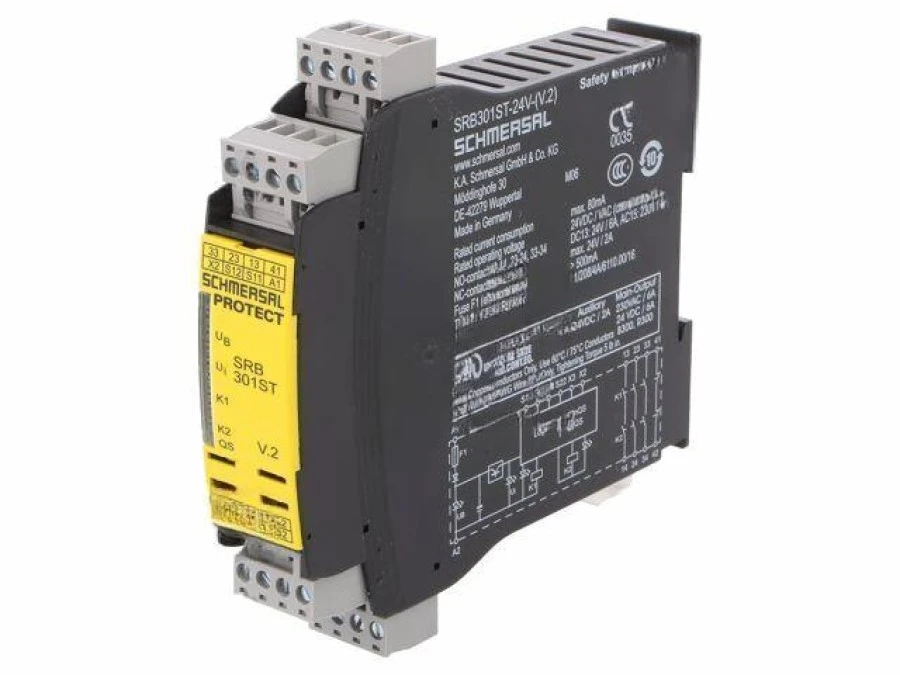 Moduł: przekaźnik bezpieczeństwa 24VAC 24VDC na szynę DIN SRB301ST‑24V‑(V.2) - obrazek 1