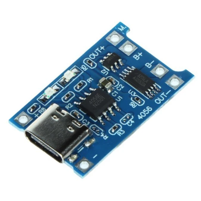 MODUŁ ŁADOWANIA AKUMULATORÓW LI‑ION CHAR‑4056‑18650/USB‑C