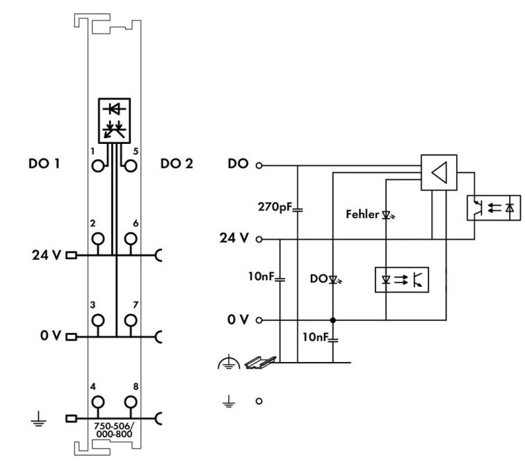 Moduł 2DO 0,5A 24V DC 750‑506/000‑800 - obrazek 3