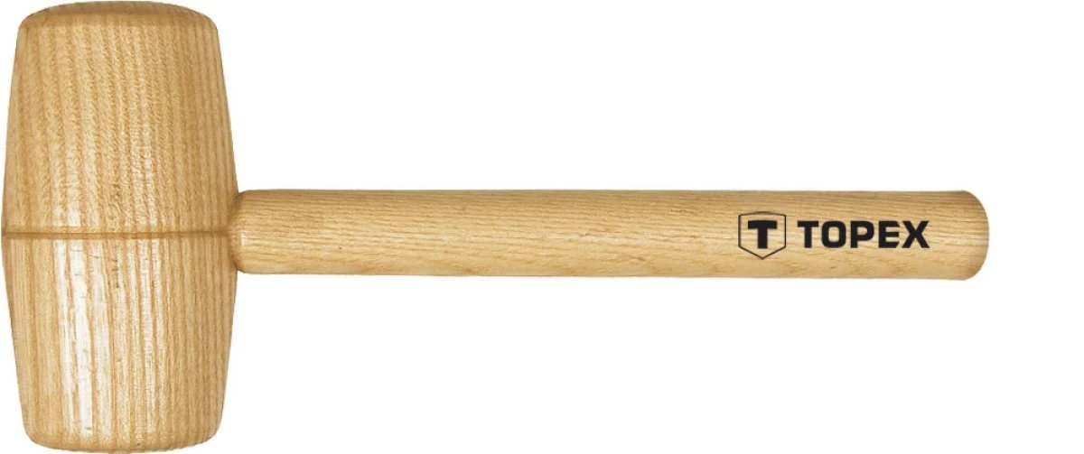 Młotek drewniany okrągły śr. 70mm trzonek drewniany 02A057 - obrazek 1