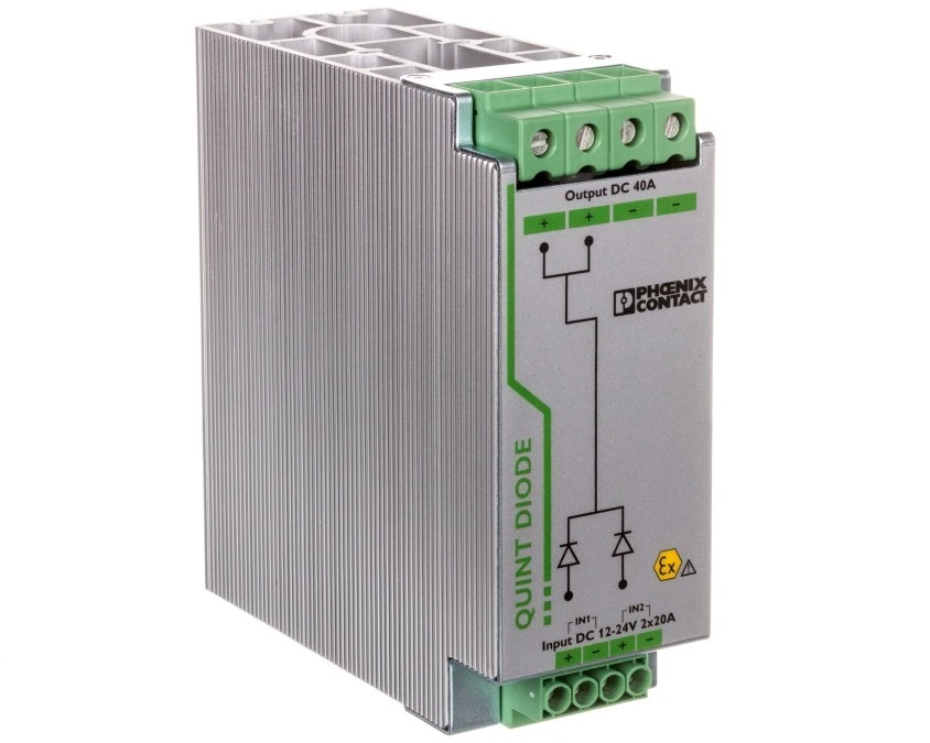 Moduł diodowy szyn nośnych 12‑24V DC/2x20A lub 1x40A DIN 2320157 - obrazek 1