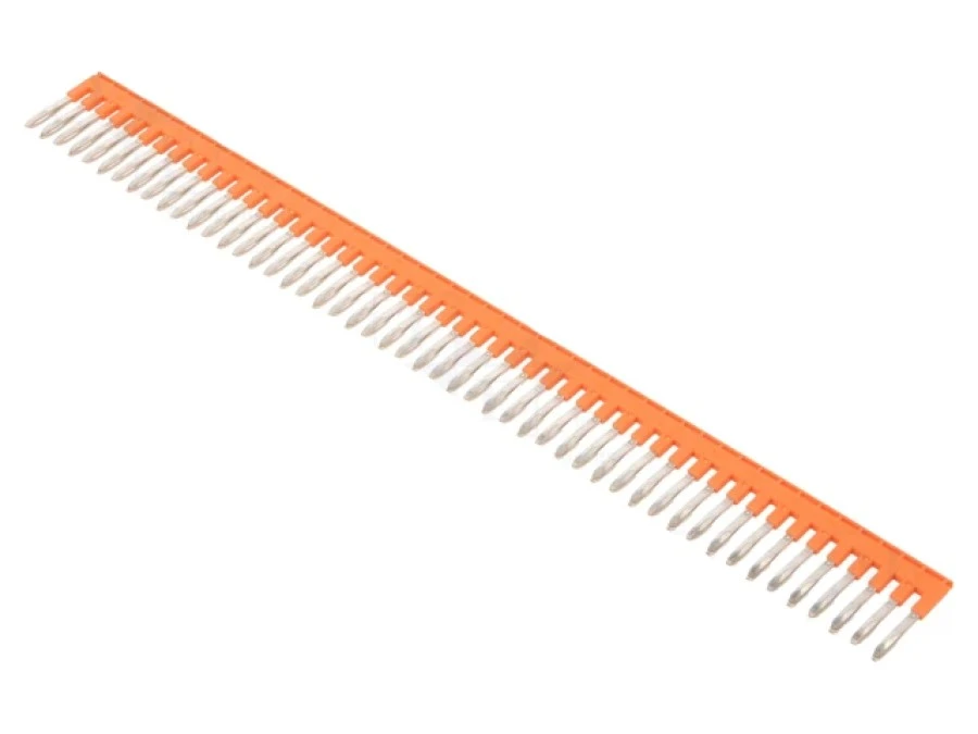 Mostek wtykowy SNK tory 4 żółty Szer 8mm Wys 24,6mm Entrelec 1SNK905350R0000 (JB5‑50) - obrazek 1