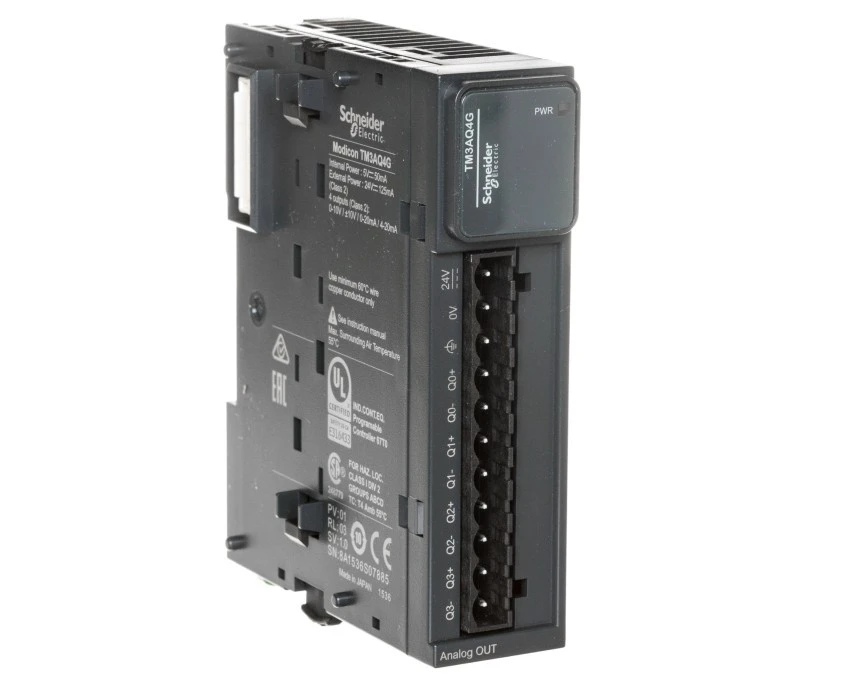 Moduł 4‑wyjścia analogowe zaciski sprężynowe Modicon TM3‑4 TM3AQ4G - obrazek 1