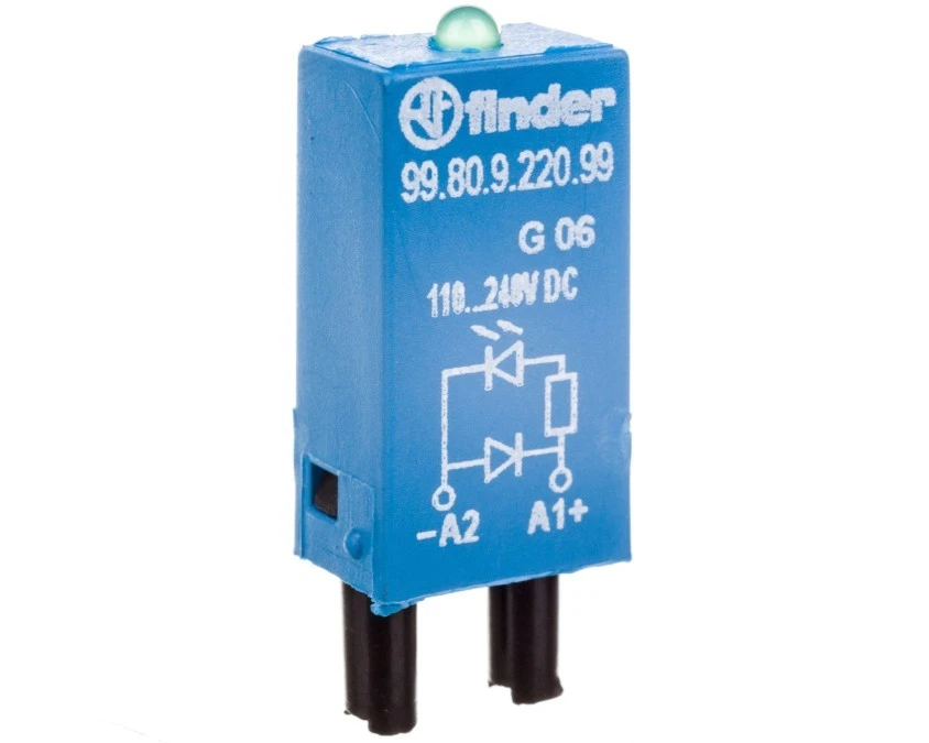 Moduł EMC, LED zielony+dioda 110‑220V DC, polaryzacja A1+ 99.80.9.220.99 - obrazek 1