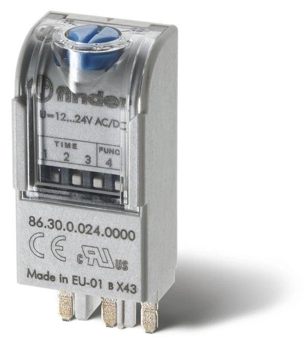 Moduł czasowy dwufunkcyjny 12‑24V AC/DC do gniazd przekaźnikowych F86‑30‑0‑024‑0000 - obrazek 3