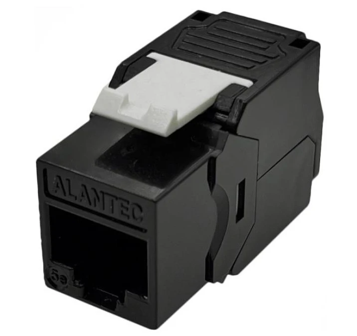 Moduł keystone RJ45 UTP kat.5e ekranowany beznarzędziowy SLIM czarny Alantec - obrazek 1