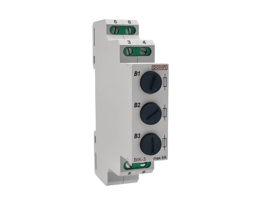Moduł bezpiecznikowy BIK‑3 MAX 6A 3 wkładki 5x20mm - obrazek 3