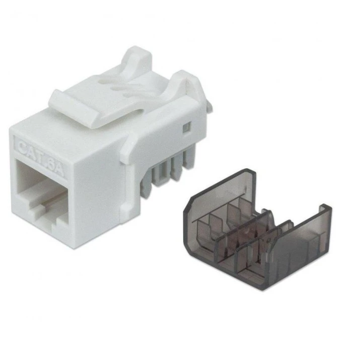 Moduł Keystone RJ45 Cat6a 10 Gigabit, UTP, biały - obrazek 2