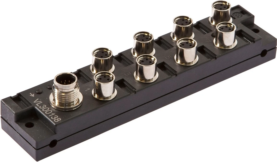 Moduł logiczny, 26x136x30mm, OR, 2x4, 10‑30VDC, strona czujnika M8 żeński (gniazdo) 3‑PIN, VL300138 - obrazek 1