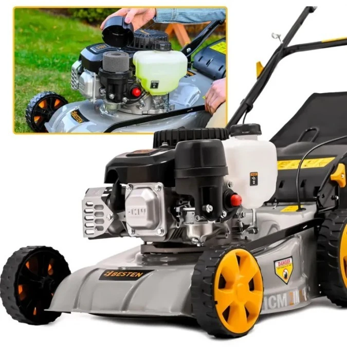 Mocna Kosiarka Spalinowa Do Trawy Z Napędem Ohv 132Cc 41Cm Olej Lekka 2Xnóż - obrazek 3