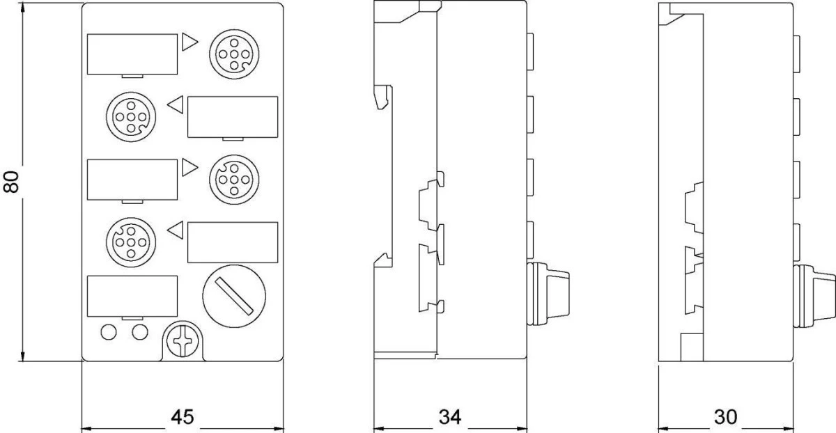 Moduł cyfrowy AS‑INTERFACE K45 IP67 M12 3RK1400‑1BQ20‑0AA3 - obrazek 2