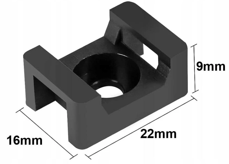 MOCOWANIE UCHWYT PODSTAWA MONTAŻOWA OPASEK ZACISKOWYCH 16 x 22mm 100SZT - obrazek 3