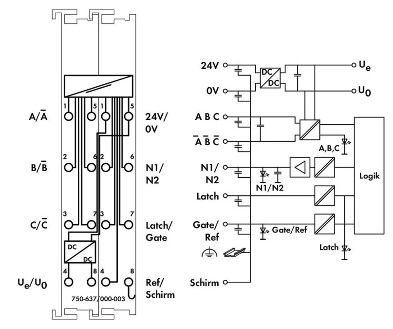 Moduł interfejsu enkodera przyrostowego 24V / 32 bit 750‑637/000‑003 - obrazek 3
