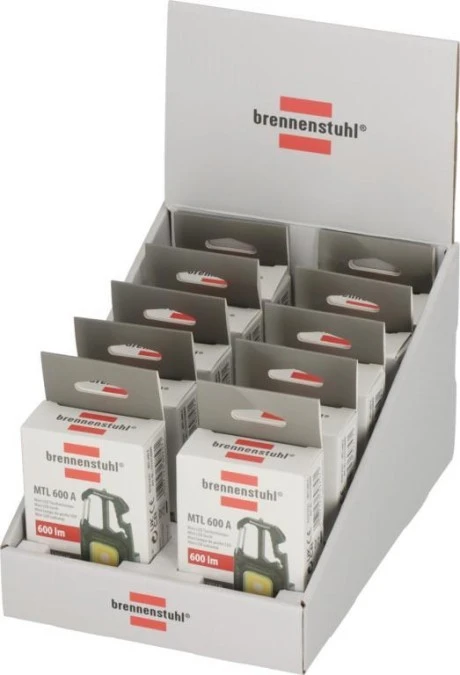Mini latarka LED MTL z bitami 600 A, 600 lm, 10 sztuk w zestawie 1173750010