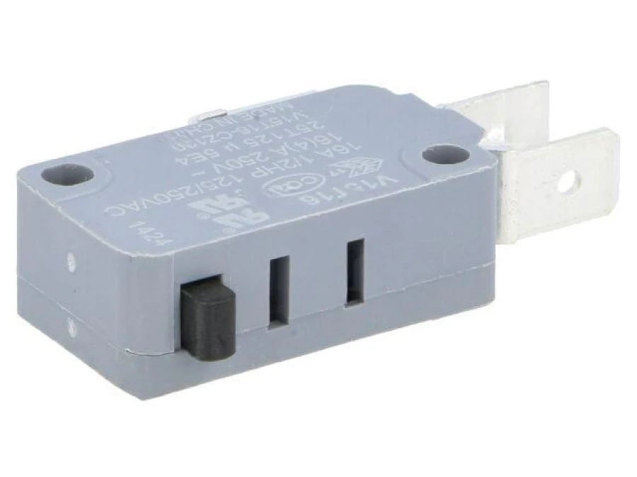 Mikroprzełącznik SNAP ACTION, z konfiguracją styków SPDT, siła przełączania 0,98N, 16A/250VAC, IP40, V15T16‑CZ100 - obrazek 1