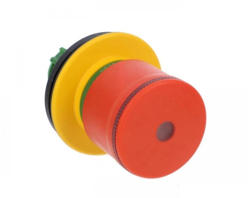 Miniaturowy przycisk bezpieczeństwa 30mm do otworu 30mm pierścień podświetlany odblokowanie przez pociągnięcie M30‑PVL30 - obrazek 2
