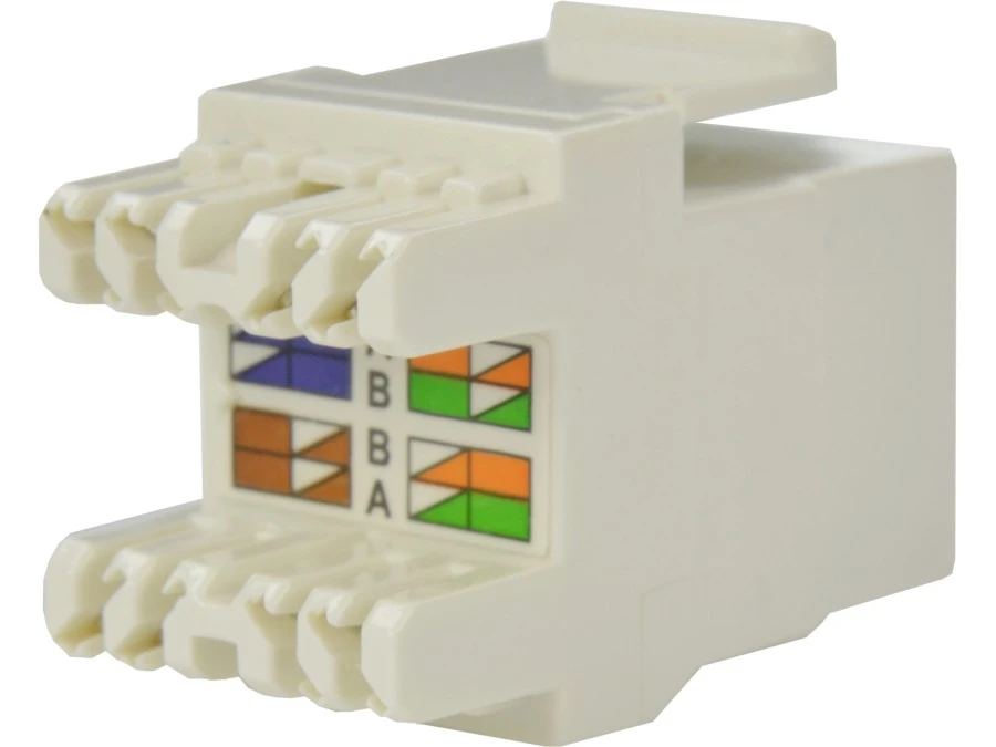 Moduł keystone RJ45 UTP kat.6 nieekranowany tylny montaż biały NEKU - obrazek 2
